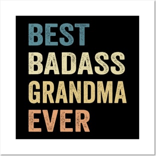 Best Badass Nana Ever Vintage Happy Mother's Day Posters and Art